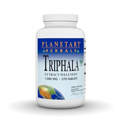 Planetary Herbals Triphala 1000 mg – 270 Tabletten – Ayurvedische Kräutermischung für Verdauung und Reinigung