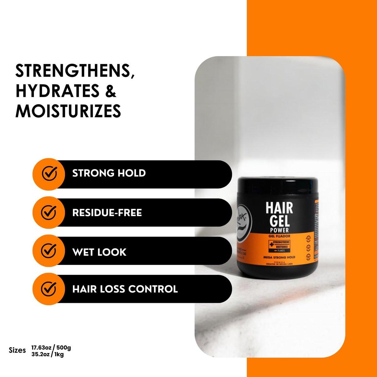 Rolda Power Styling Gel Haarausfall Kontrolle 35,2 oz (1 kg)
