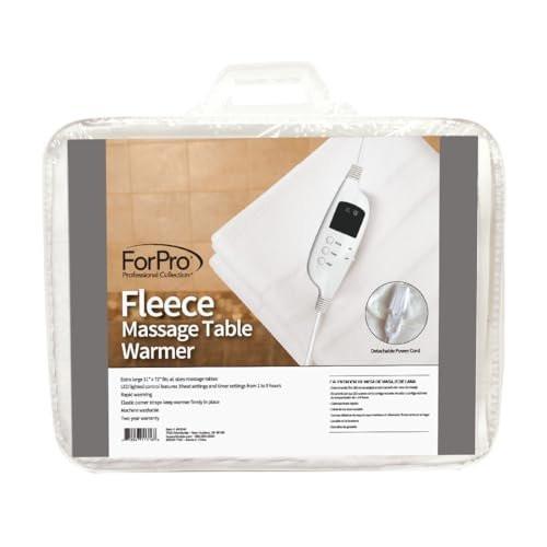 ForPro Professional Collection Fleece Massage Table Warmer, Extra Large 31" x 72" Heizpad mit 9 Heizstufen, Schnellaufheizung, LED-Controller, 6' abnehmbares Netzkabel