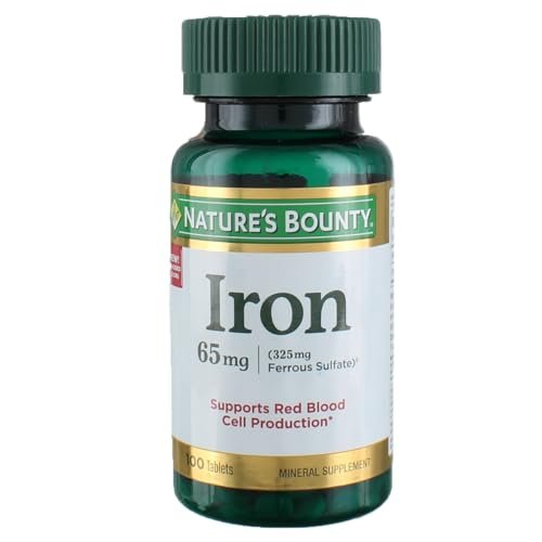 Nature's Bounty Eisen (Ferrosulfat) 65 mg Tabletten, 3er-Pack mit je 100 Tabletten