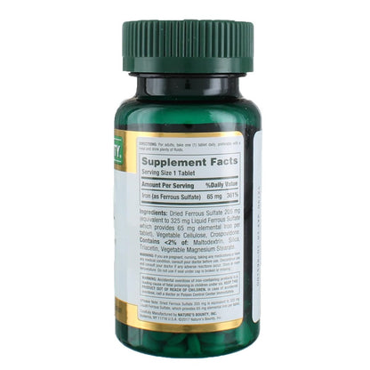 Nature's Bounty Eisen (Ferrosulfat) 65 mg Tabletten, 3er-Pack mit je 100 Tabletten