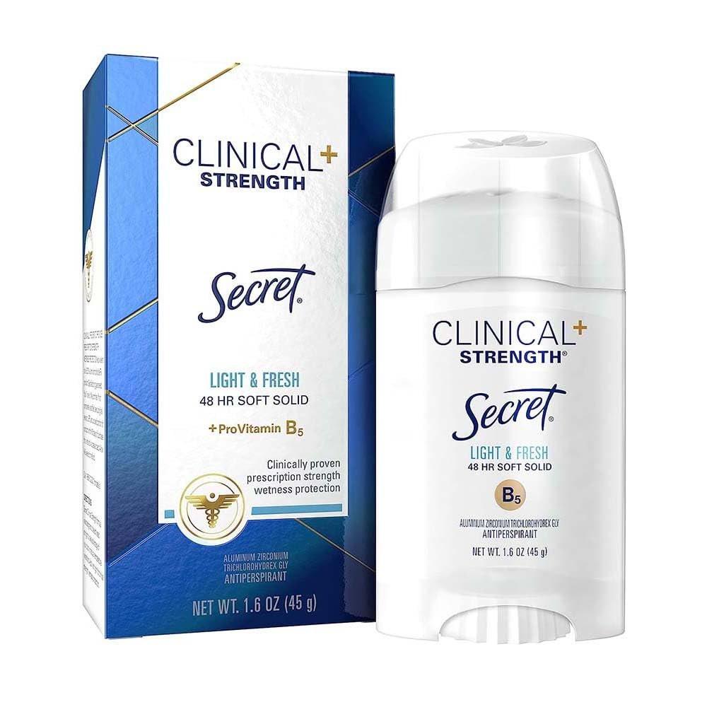 Secret Clinical Strength Antitranspirant Deodorant Soft Solid, Light & Fresh Duft, 1,6 oz (3er-Pack)
