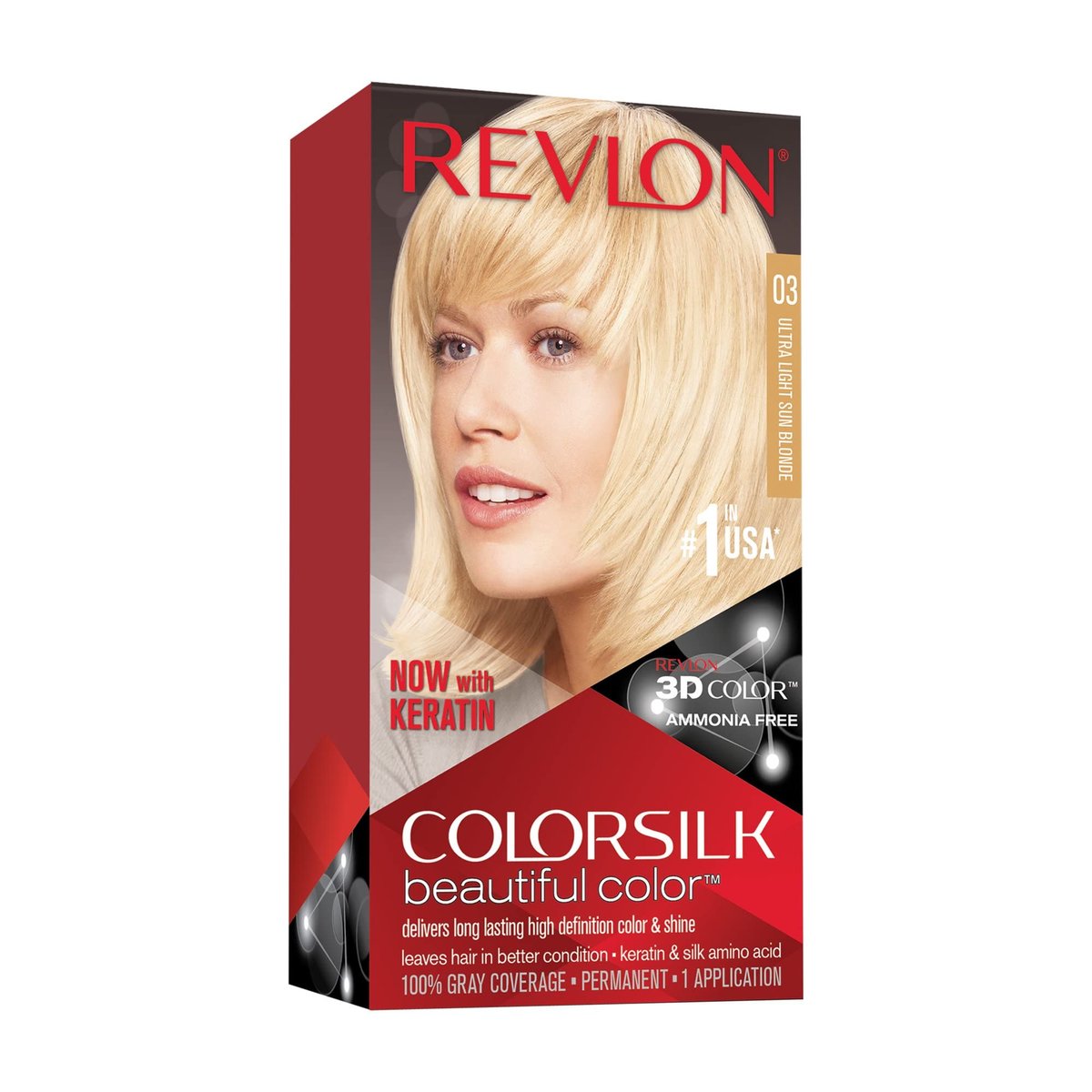 Revlon ColorSilk Haarfarbe, 03 Ultra Light Sun Blonde, 2er-Pack