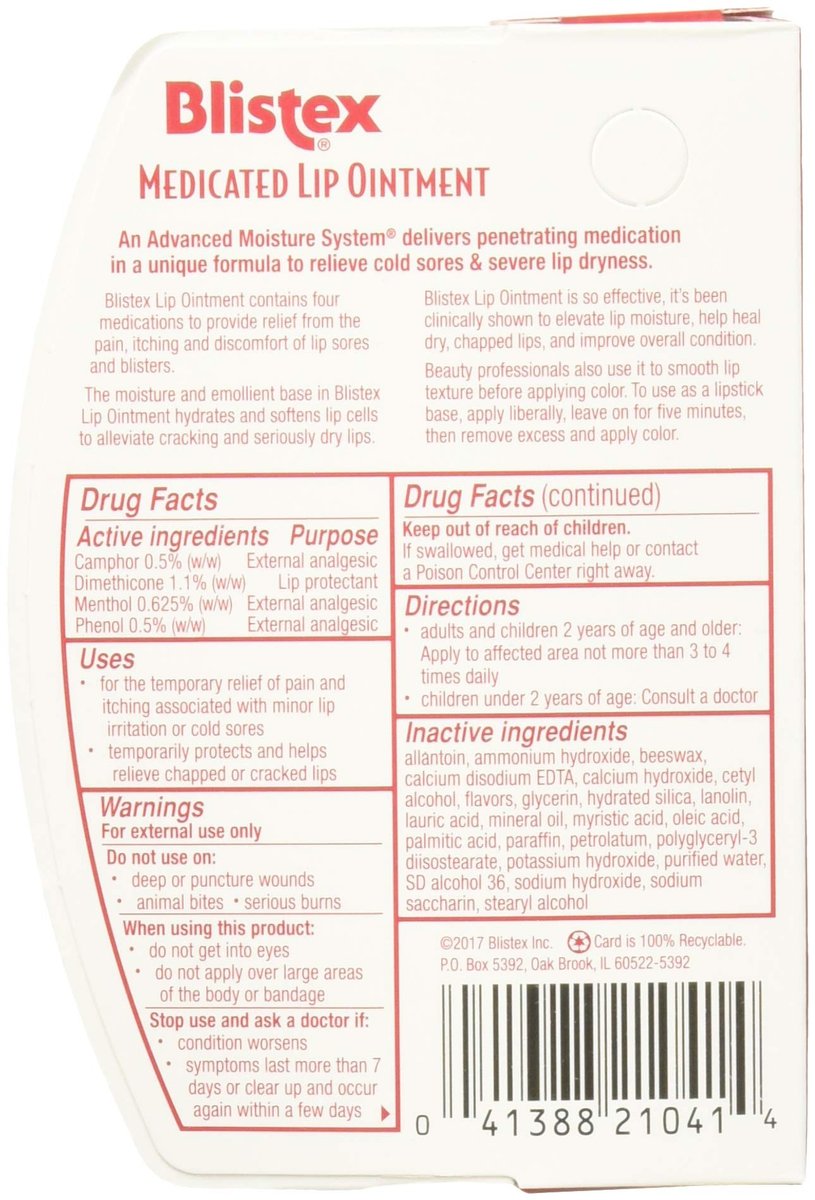 Blistex Lippenbalsam medizinisch 0,35 oz (3er-Pack)