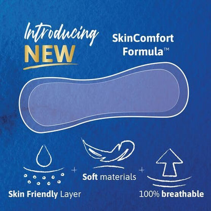 TENA Intimates Ultra Thin Einlagen bei leichter Blasenschwäche für Frauen, Saugstärke leicht, Reguläre Länge, 2er-Pack (60 Stück insgesamt)