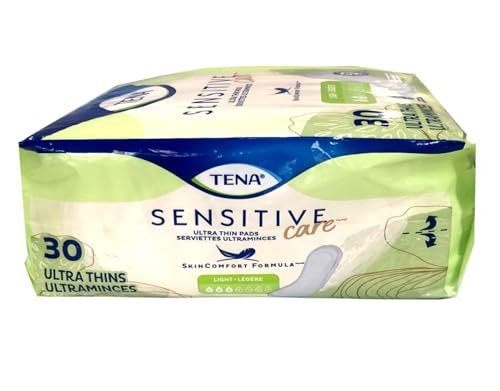 TENA Intimates Ultra Thin Einlagen bei leichter Blasenschwäche für Frauen, Saugstärke leicht, Reguläre Länge, 2er-Pack (60 Stück insgesamt)