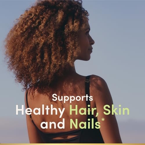 Nature's Bounty Biotin 5000 mcg – 150 Softgels für gesundes Haar, Haut und Nägel