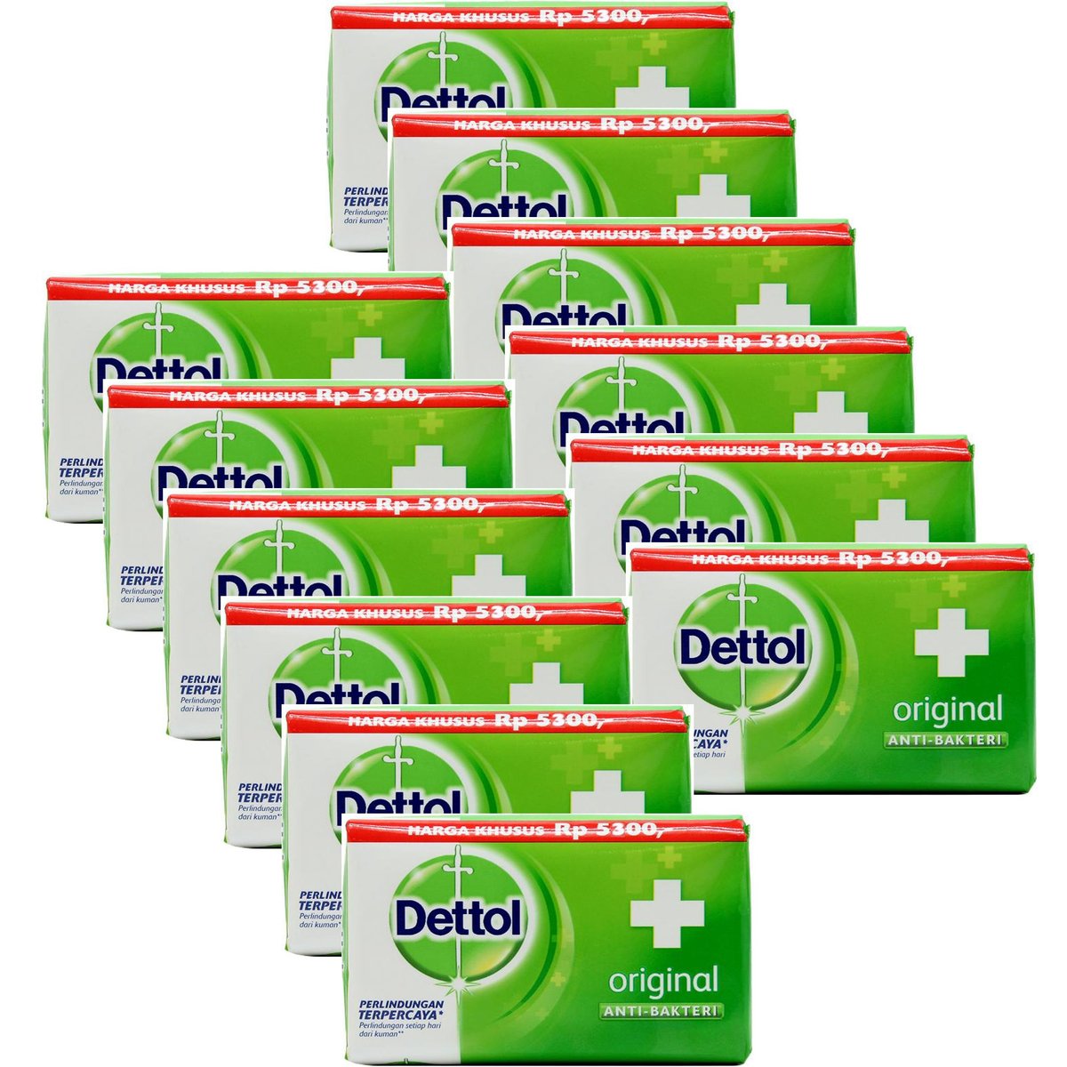 Dettol Antibakterielle Seife für Hände und Körper, Original, 110 g / 3,88 oz (12er-Pack)