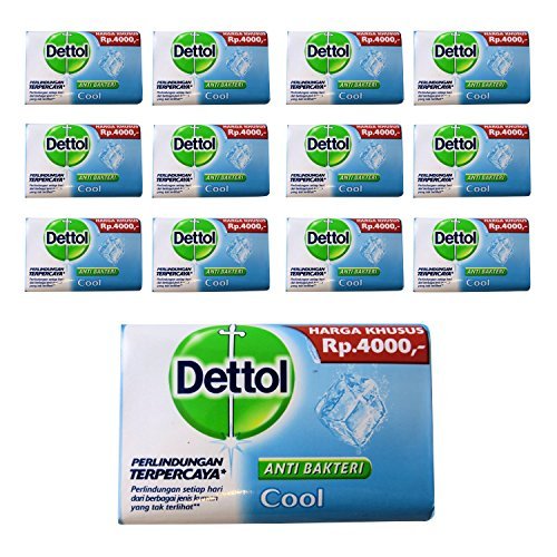 Dettol Antibakterielle Seife Hand- und Körperseife, Cool, 110 g (3,88 Unzen) – 12er-Pack