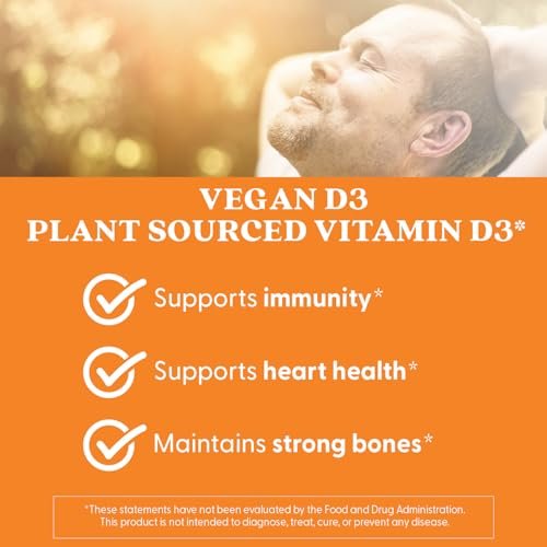 Doctor's Best Veganes Vitamin D3 2500 IE – 60 vegane Kapseln für Knochen, Immunsystem & Herzgesundheit