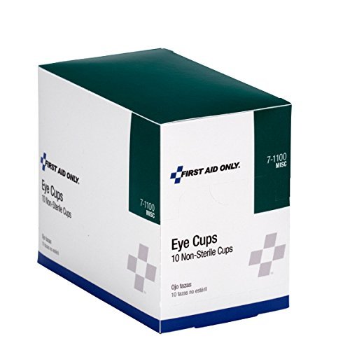 First Aid Only Nicht sterile Augenschalen, ideal für eigenständige Erste Hilfe oder zum Auffüllen von Erste-Hilfe-Sets, 10er-Pack