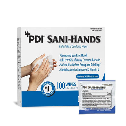 Sani-Hands Händedesinfektionstücher, 100 Packungen pro Box
