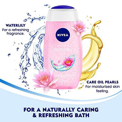 NIVEA Duschpflege Seerosen-Öl Duschgel, 250 ml – Sanfte Reinigung mit verwöhnendem Duft