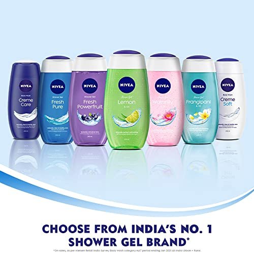 NIVEA Duschpflege Seerosen-Öl Duschgel, 250 ml – Sanfte Reinigung mit verwöhnendem Duft