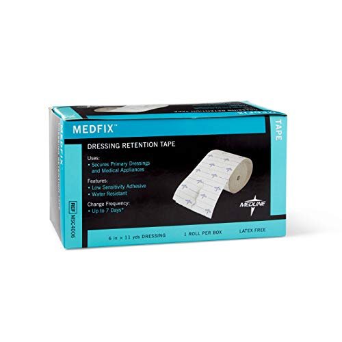 Medline MedFix Wundversorgungs-Halteband mit S-Release Trägerfolie, 15 cm x 10 m