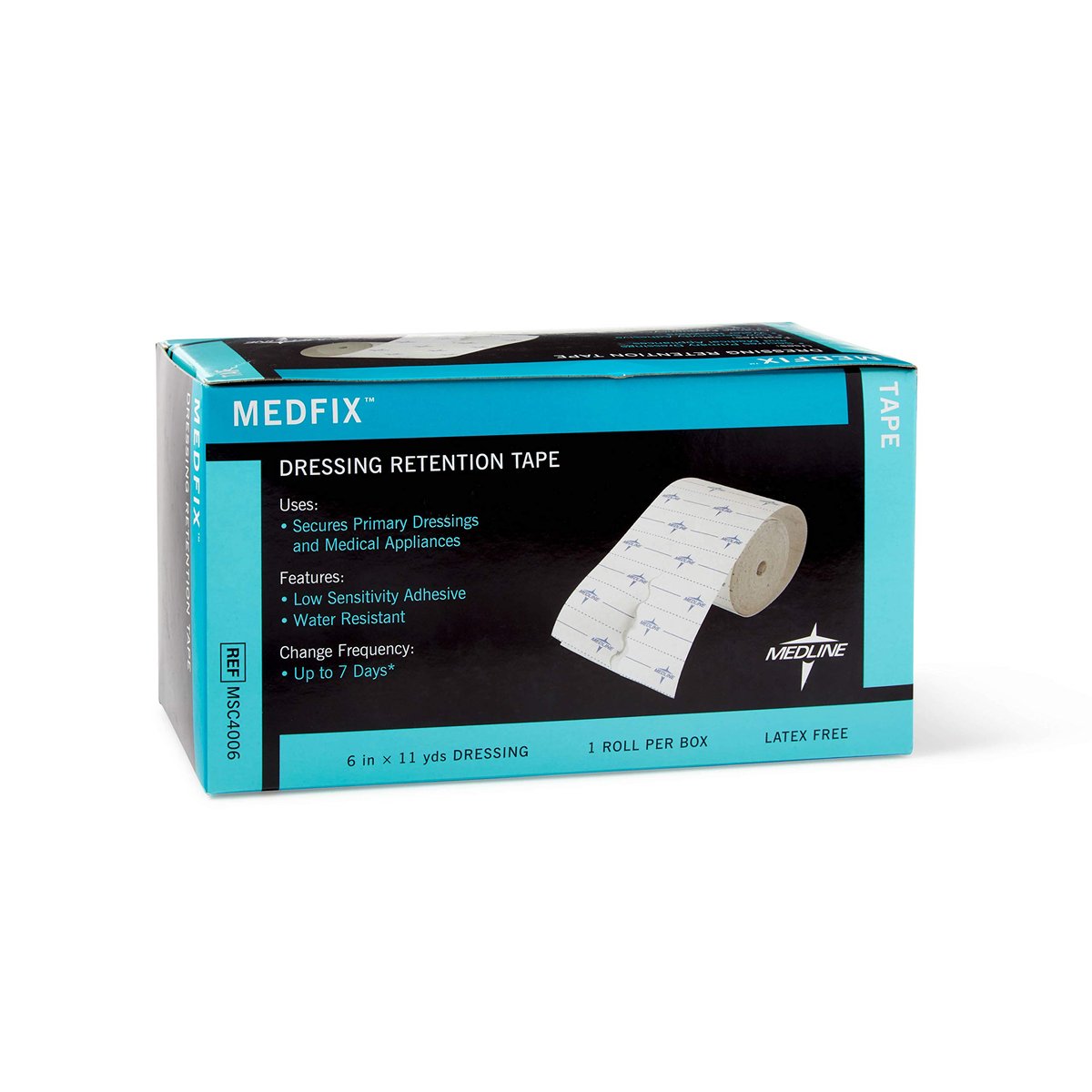 Medline MedFix Wundversorgungs-Halteband mit S-Release Trägerfolie, 15 cm x 10 m