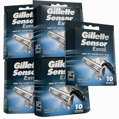 Gillette Sensor Excel Klingen – 10 Stück, Packung mit 2