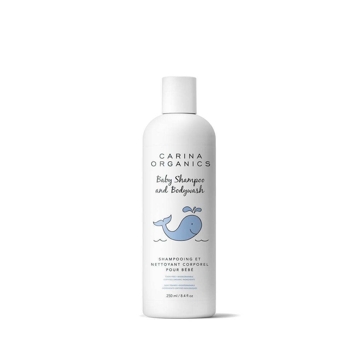 Carina Organics Baby Shampoo & Duschgel – Sanfte Pflege für empfindliche Babyhaut, 250 ml