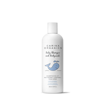 Carina Organics Baby Shampoo & Duschgel – Sanfte Pflege für empfindliche Babyhaut, 250 ml