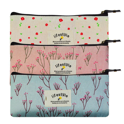 Miayon Landleben Blumen Federmäppchen Kosmetiktasche Set von 3