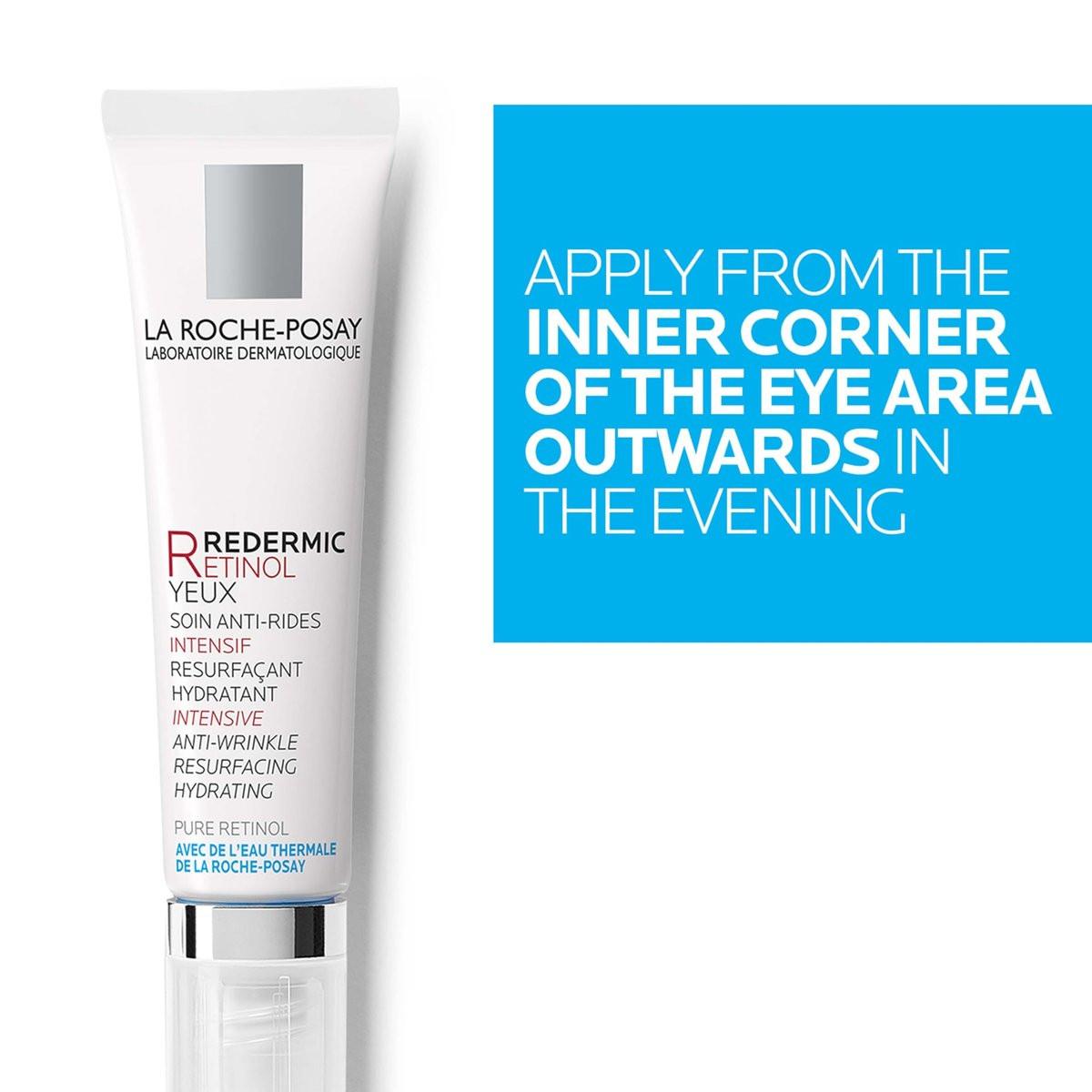La Roche-Posay Redermic R Eyes Retinol Augencreme – Anti-Aging Augencreme zur Reduzierung von Falten und dunklen Augenringen mit reinem Retinol und Koffein, 15 ml
