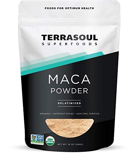Terrasoul Superfoods Bio Gelatinisiertes Maca-Pulver, 454 g, Hormonbalance, Energie-Boost und Superfood-Smoothies mit peruanischer Maca-Wurzel, Gelatinisiert für leichte Verdauung
