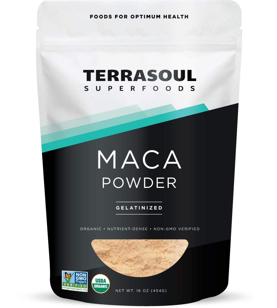 Terrasoul Superfoods Bio Gelatinisiertes Maca-Pulver, 454 g, Hormonbalance, Energie-Boost und Superfood-Smoothies mit peruanischer Maca-Wurzel, Gelatinisiert für leichte Verdauung