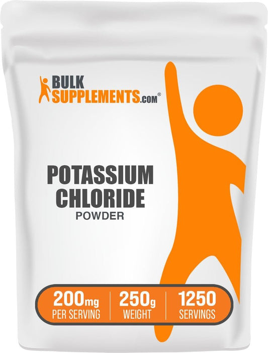 Kaliumchlorid Pulver – Salzersatz, glutenfrei, 200 mg pro Portion, 250 g (8,8 oz) – BulkSupplements.com