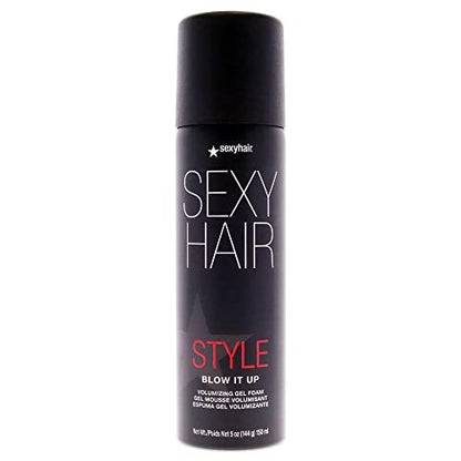 SexyHair Style Blow It Up Volumizing Gel Foam, 148 ml – Bis zu 50% mehr Volumen und glänzendes Haar