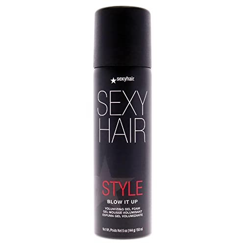 SexyHair Style Blow It Up Volumizing Gel Foam, 148 ml – Bis zu 50% mehr Volumen und glänzendes Haar