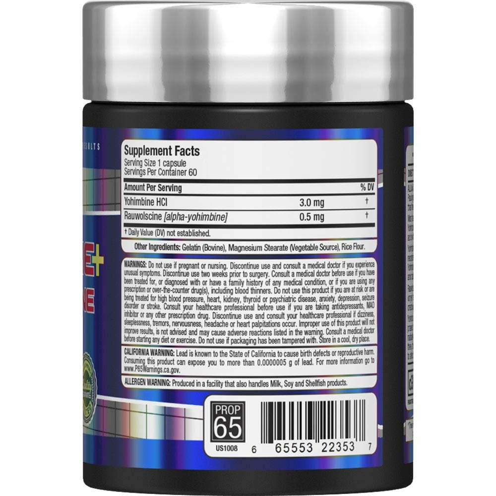 ALLMAX Essentials Yohimbin + Rauwolscin - 60 Kapseln - Unterstützt Fettverbrennung & unterdrückt Appetit - 60 Portionen