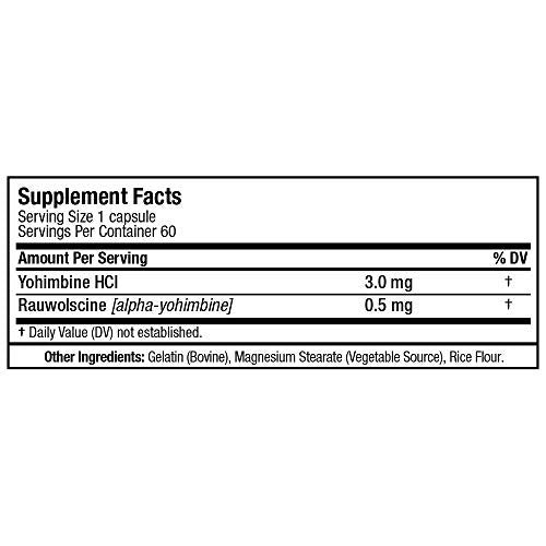 ALLMAX Essentials Yohimbin + Rauwolscin - 60 Kapseln - Unterstützt Fettverbrennung & unterdrückt Appetit - 60 Portionen