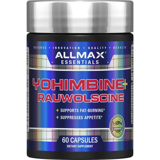 ALLMAX Essentials Yohimbin + Rauwolscin - 60 Kapseln - Unterstützt Fettverbrennung & unterdrückt Appetit - 60 Portionen