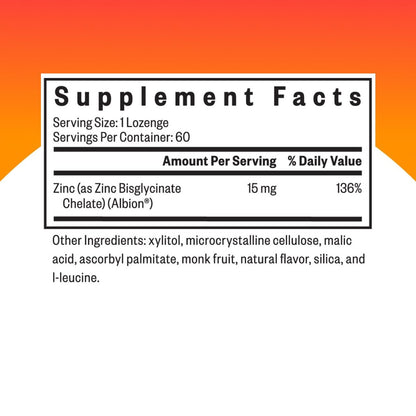 Seeking Health Zink Lutschtabletten – Sanfte, leckere Unterstützung für einen gesunden Zinkspiegel – 60 Lutschtabletten