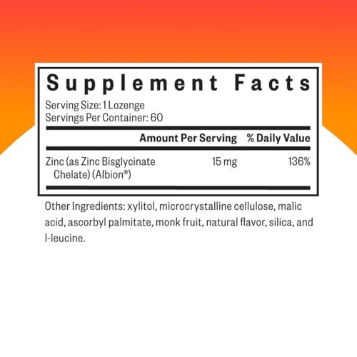 Seeking Health Zink Lutschtabletten – Sanfte, leckere Unterstützung für einen gesunden Zinkspiegel – 60 Lutschtabletten
