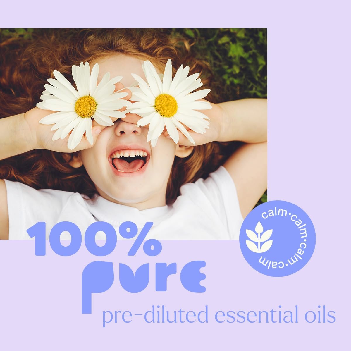 Plant Therapy Kids Calming The Child Ätherisches Öl Blend 10 ml - Entspannungs- und Beruhigungsmischung mit Mandarine, Lavendel & Römischer Kamille, rein, kindersicher, vorverdünnt, Roll-On