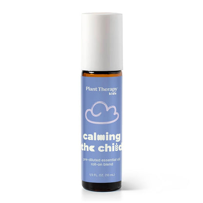 Plant Therapy Kids Calming The Child Ätherisches Öl Blend 10 ml - Entspannungs- und Beruhigungsmischung mit Mandarine, Lavendel & Römischer Kamille, rein, kindersicher, vorverdünnt, Roll-On