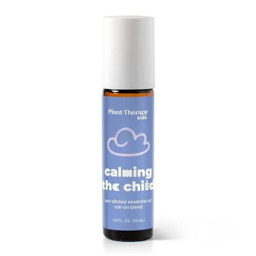 Plant Therapy Kids Calming The Child Ätherisches Öl Blend 10 ml - Entspannungs- und Beruhigungsmischung mit Mandarine, Lavendel & Römischer Kamille, rein, kindersicher, vorverdünnt, Roll-On