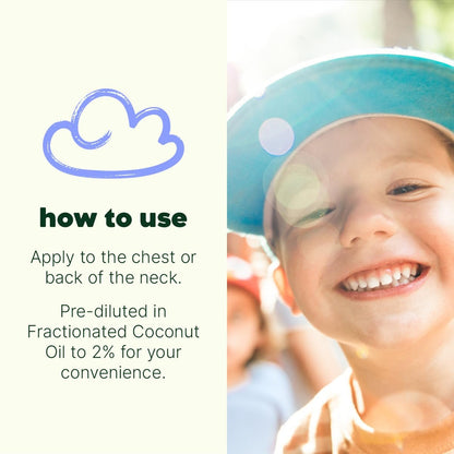 Plant Therapy Kids Calming The Child Ätherisches Öl Blend 10 ml - Entspannungs- und Beruhigungsmischung mit Mandarine, Lavendel & Römischer Kamille, rein, kindersicher, vorverdünnt, Roll-On
