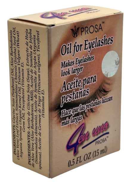 Prosa Wimpernverlängerungsöl – 0,5 Fl Oz (Packung mit 1) – Schwarze Formel für lange, dichte Wimpern