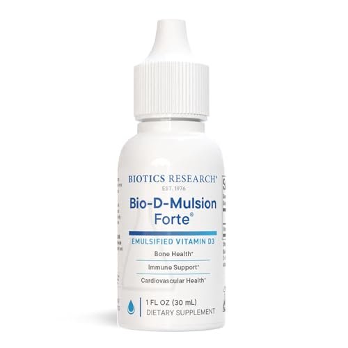 Bio-D-Mulsion Forte – Flüssiges Vitamin D3 (4000 IE) für optimale Aufnahme, starke Knochen und Immunsystem – 30 ml