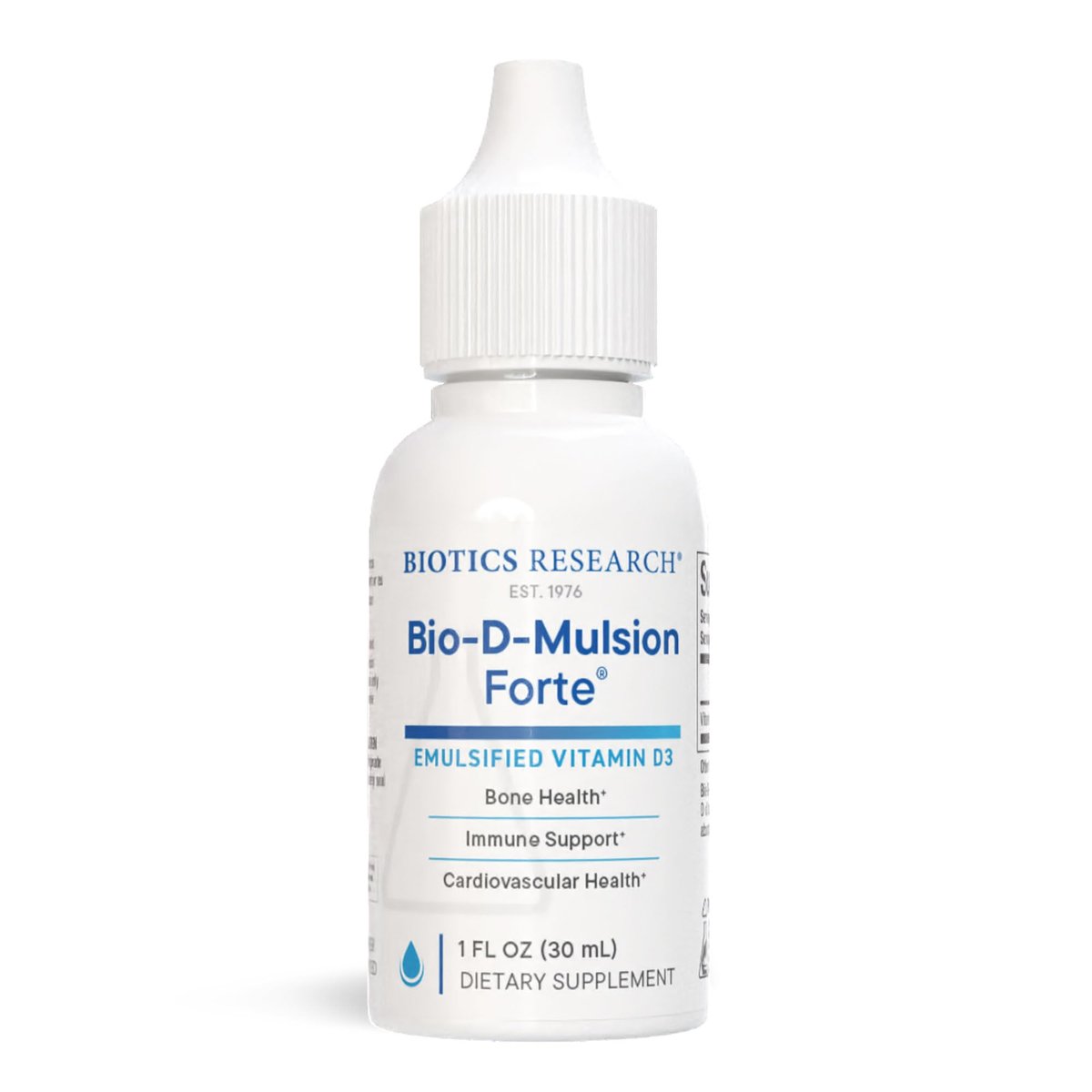 Bio-D-Mulsion Forte – Flüssiges Vitamin D3 (4000 IE) für optimale Aufnahme, starke Knochen und Immunsystem – 30 ml