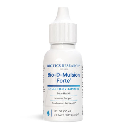 Bio-D-Mulsion Forte – Flüssiges Vitamin D3 (4000 IE) für optimale Aufnahme, starke Knochen und Immunsystem – 30 ml