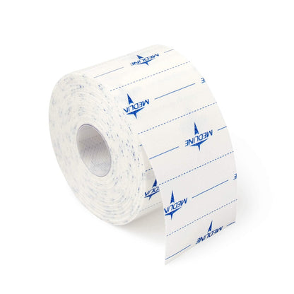 Medline MedFix Wundversorgungs-Fixiertape mit S-Release Liner, sichert primäre Verbände und medizinische Geräte, 5 cm x 10 m