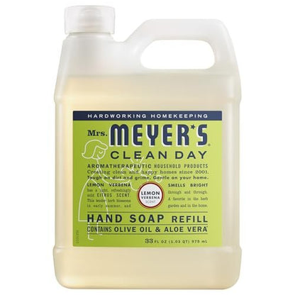 MRS. MEYER'S CLEAN DAY Handseife Nachfüllpackung, Zitronenverbene Duft, 33 Fl Oz Flasche