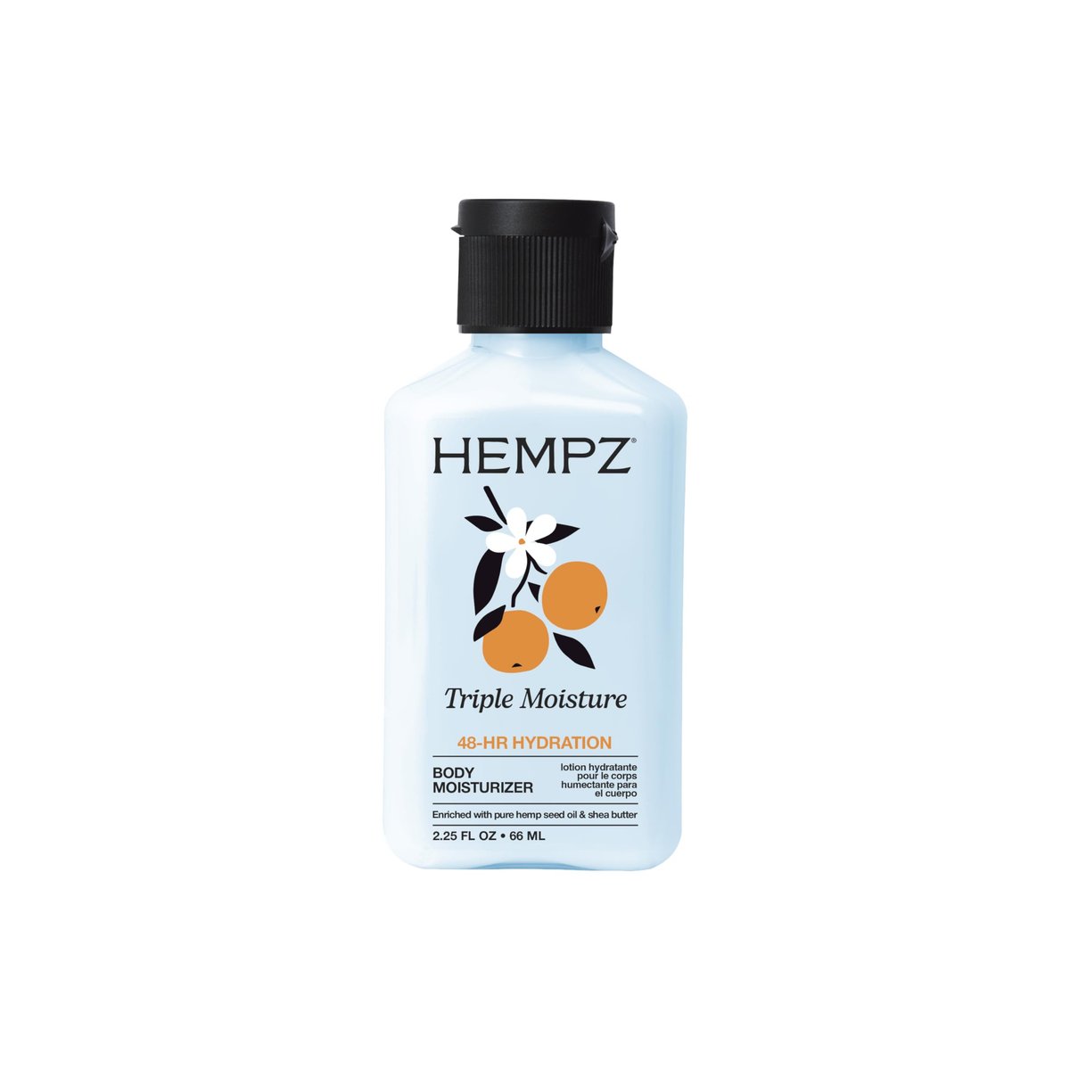 HEMPZ Body Lotion Triple Moisture - Whipped Crème Tägliche Feuchtigkeitscreme mit Sheabutter für Hände und Körper - Hanföl Hautpflege - 63,8 g