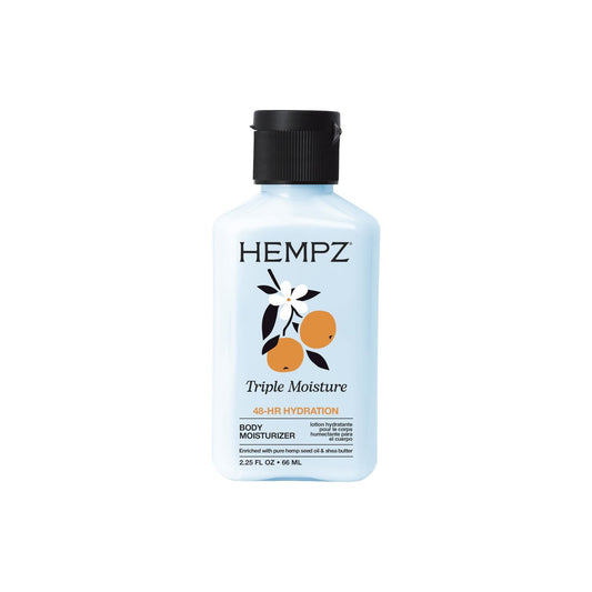 HEMPZ Body Lotion Triple Moisture - Whipped Crème Tägliche Feuchtigkeitscreme mit Sheabutter für Hände und Körper - Hanföl Hautpflege - 63,8 g