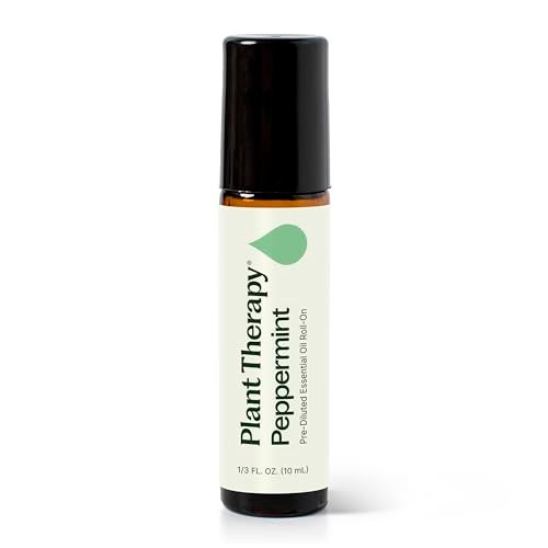 Plant Therapy Pfefferminzöl Roll-On, 10 ml – Ätherisches Öl für erfrischende Kühlung, Spannungsabbau und Stimmungsaufhellung