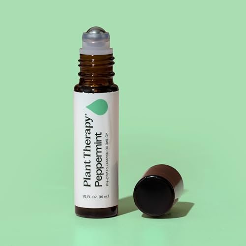 Plant Therapy Pfefferminzöl Roll-On, 10 ml – Ätherisches Öl für erfrischende Kühlung, Spannungsabbau und Stimmungsaufhellung