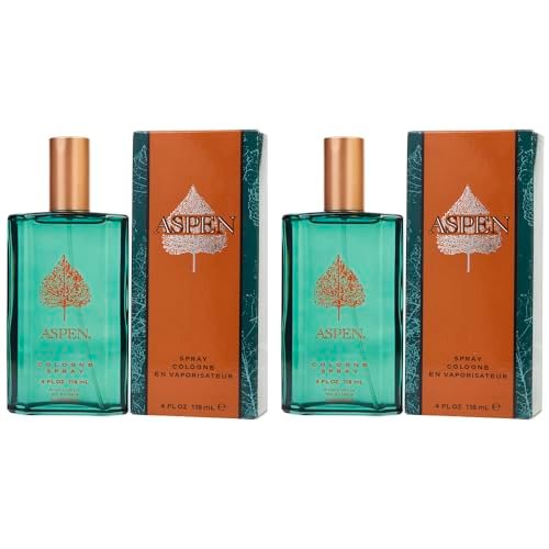 ASPEN für Männer von Coty – Cologne Spray, 2er-Pack (je 118 ml) – Frischer, holziger Duft für den modernen Mann